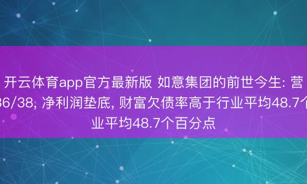 开云体育app官方最新版 如意集团的前世今生: 营收行业36/38, 净利润垫底, 财富欠债率高于行业平均48.7个百分点